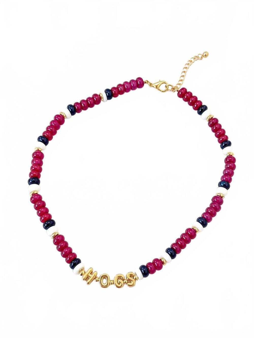 NEW GEMELLI hogs beaded necklace in velvet